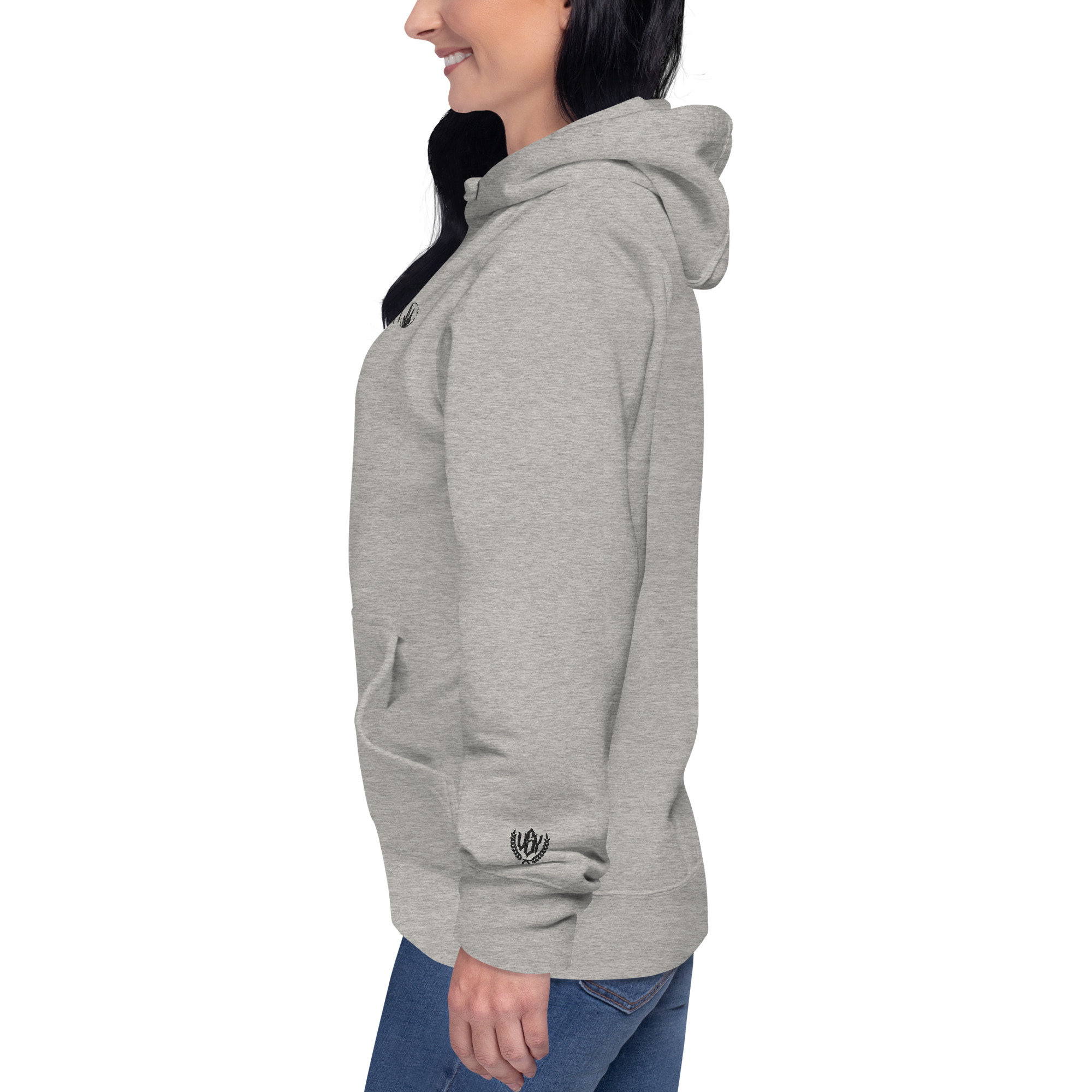 VYSANO Grey Skies Embroidered Unisex Hoodie - Image 4