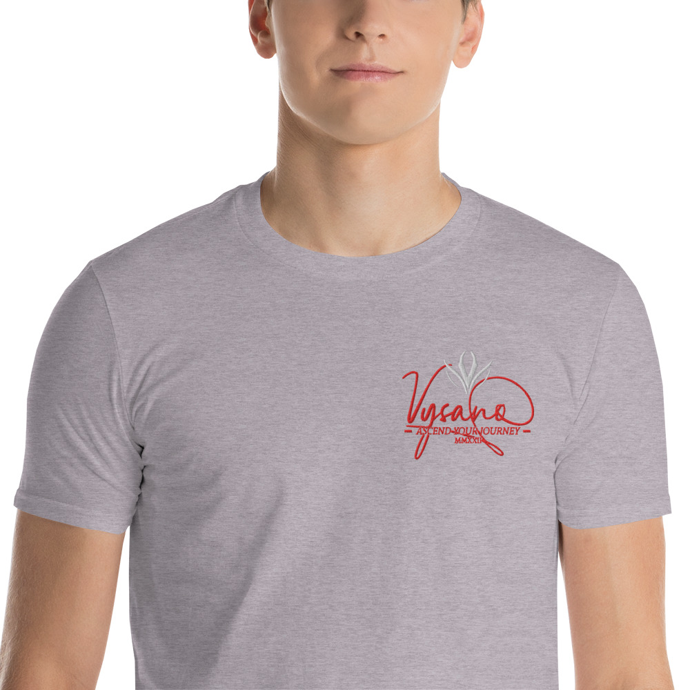 VYSANO Grey Skies Embroidered Short-Sleeve T-Shirt - Image 2